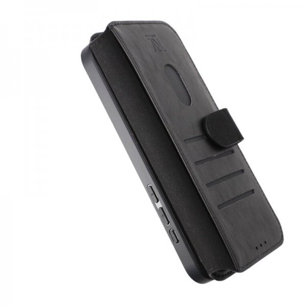 iPhone 15 Pro Max Cover Detachable Wallet Case Black
