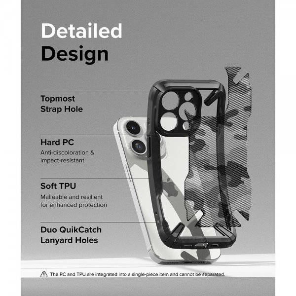 iPhone 15 Pro Max Case Fusion X Design Camo Black