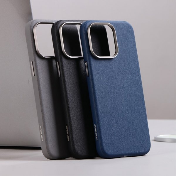 iPhone 15 Pro Max Case Litchi Pattern Series MagSafe Black