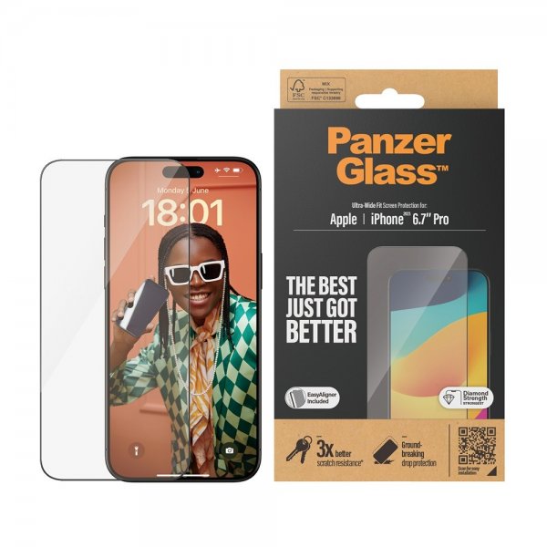 iPhone 15 Pro Max Screen Protector Ultra-Wide Fit EasyAligner