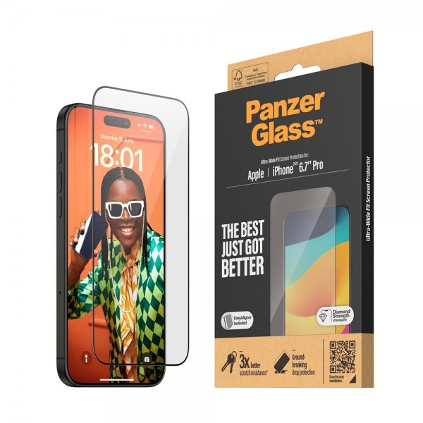 iPhone 15 Pro Max Screen Protector Ultra-Wide Fit EasyAligner