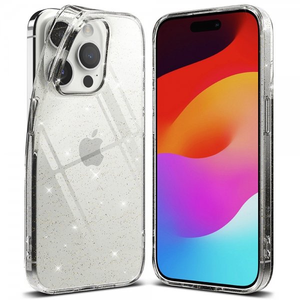 iPhone 15 Pro Case Air Glitter Clear