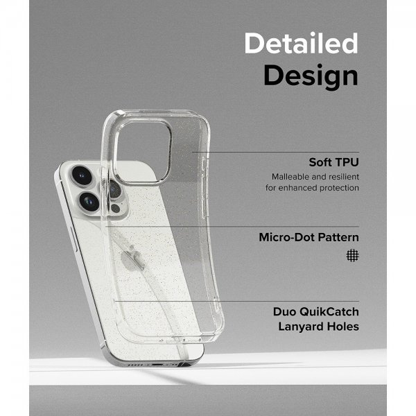 iPhone 15 Pro Case Air Glitter Clear