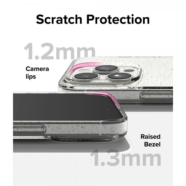 iPhone 15 Pro Case Air Glitter Clear