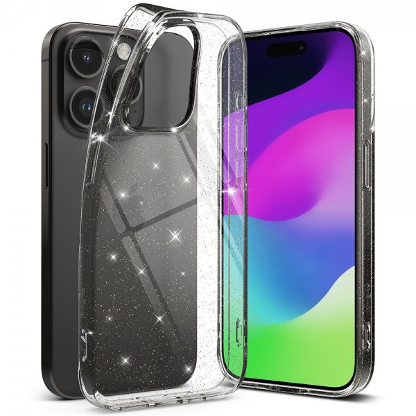 iPhone 15 Pro Case Air Glitter Clear