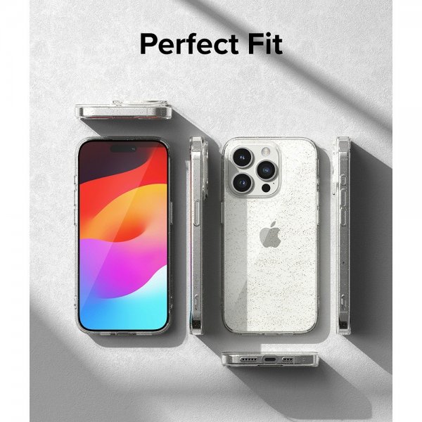 iPhone 15 Pro Case Air Glitter Clear