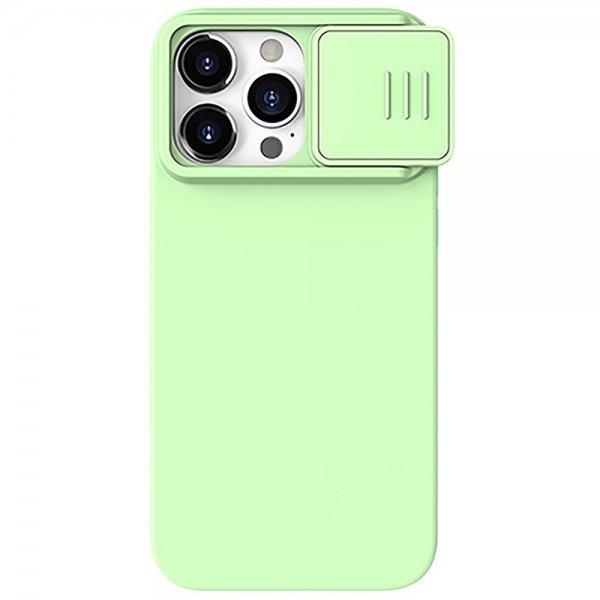 iPhone 15 Pro Case CamShield Silky MagSafe Light Green
