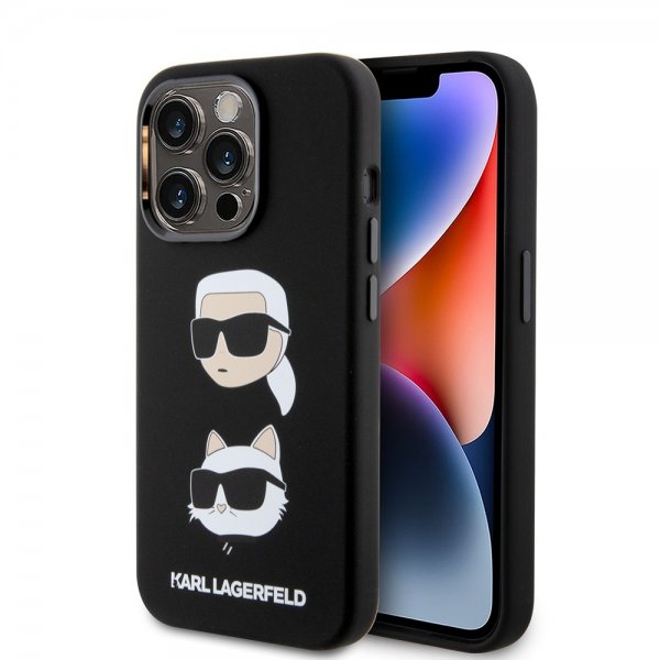 iPhone 15 Pro Case Karl & Choupette Black
