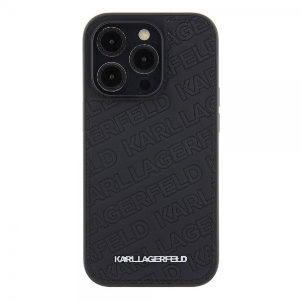 iPhone 15 Pro Case Quilted K Pattern Black