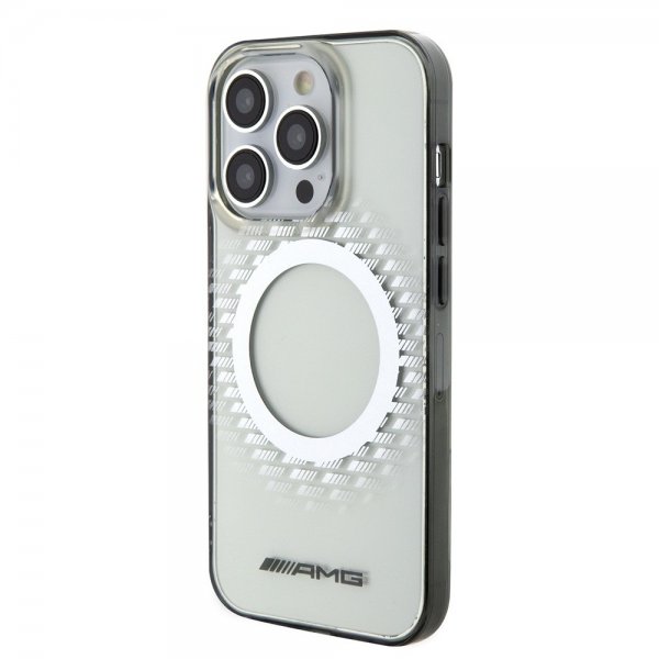 iPhone 15 Pro Case Rhombus Pattern MagSafe AMG Transparent