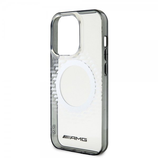 iPhone 15 Pro Case Rhombus Pattern MagSafe AMG Transparent