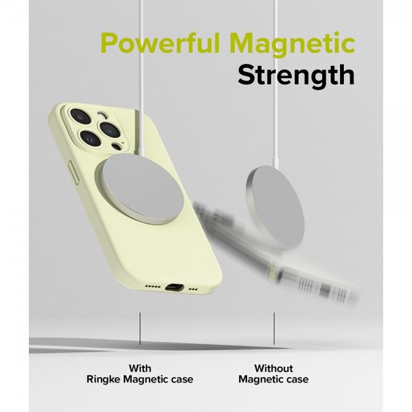 iPhone 15 Pro Case Silicone Magnetic Sunny Lime