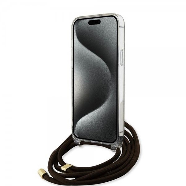 iPhone 15 Case Crossbody Cord Brown