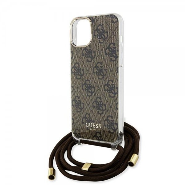 iPhone 15 Case Crossbody Cord Brown