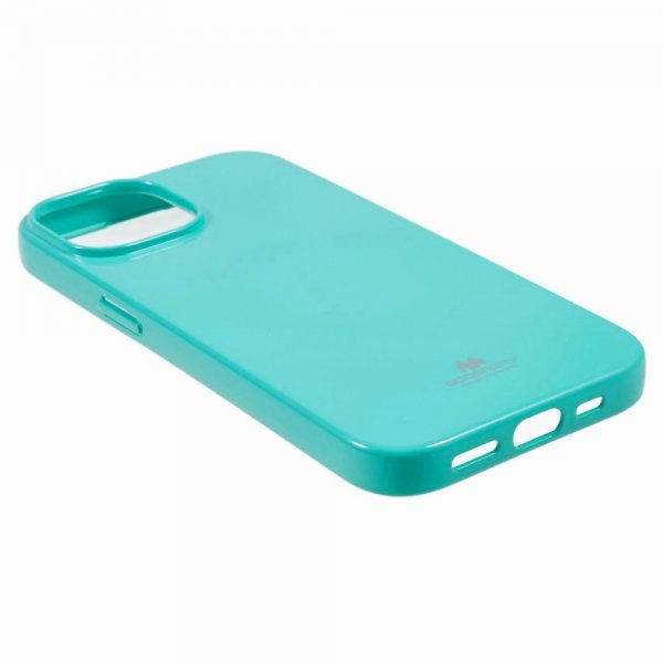 iPhone 15 Case Jelly Glitter Cyan