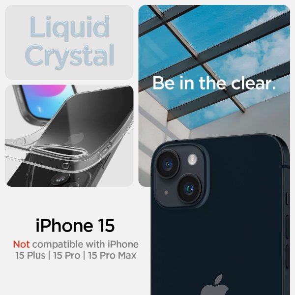 iPhone 15 Case Liquid Crystal Crystal Clear