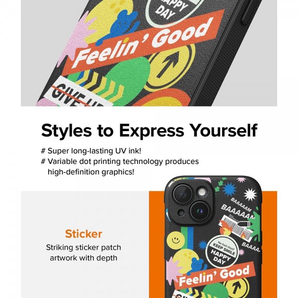 iPhone 15 Case Onyx Design Sticker