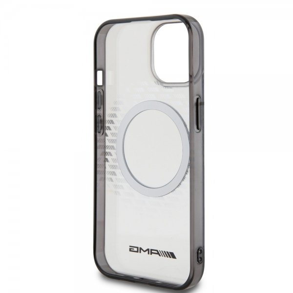 iPhone 15 Case Rhombus Pattern MagSafe AMG Transparent