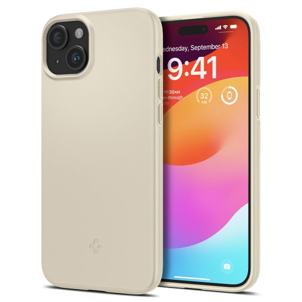 iPhone 15 Case Thin Fit Mute Beige