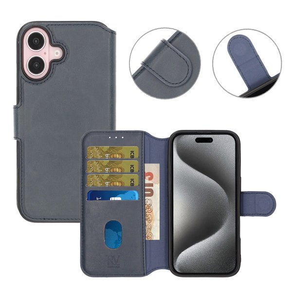 iPhone 16 Cover 4 Card slots MagSafe Blue