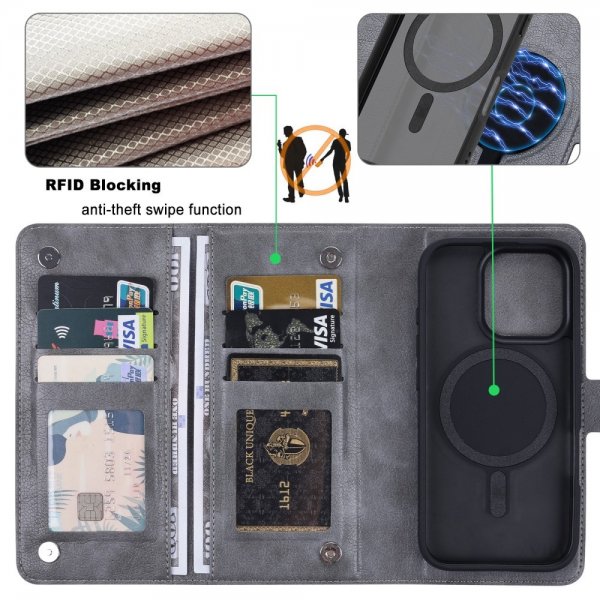 iPhone 16 Pro Cover Detachable Case GV Series MagSafe Grey