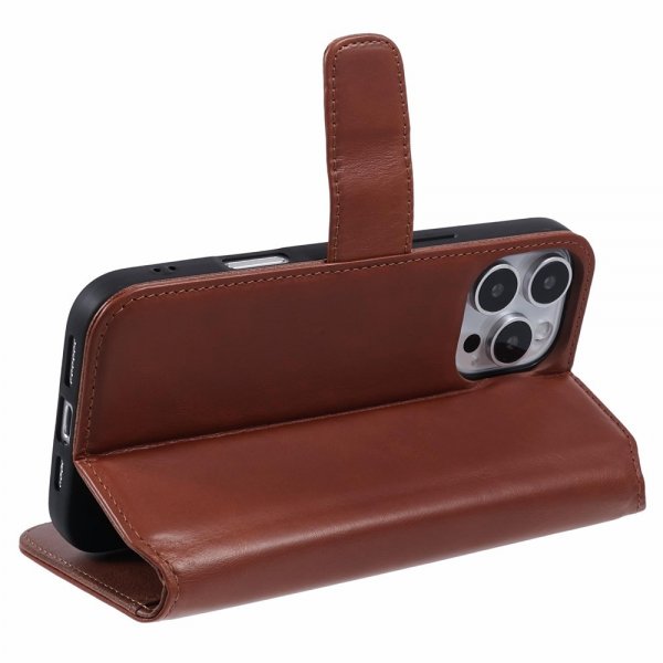 iPhone 16 Pro Max Cover Essential Leather Maple Brown