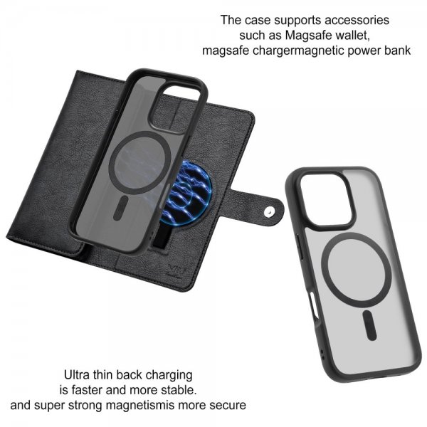 iPhone 16 Pro Max Cover Detachable Case GV Series MagSafe Black