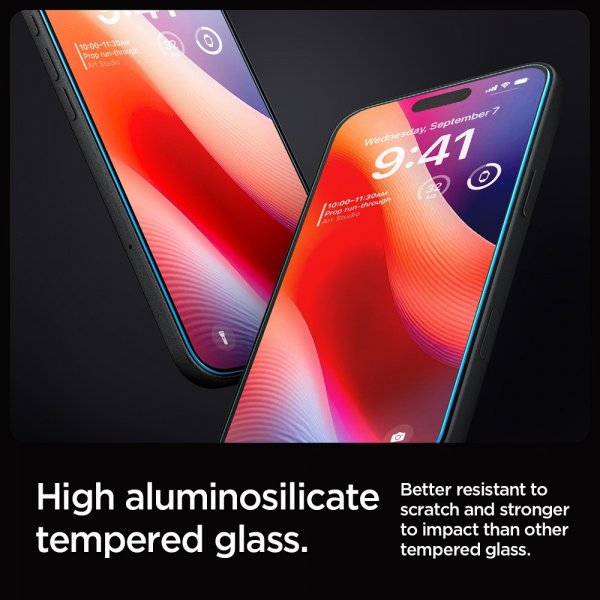iPhone 16 Pro/iPhone 17/17 Pro Screen Protector GLAS.tR EZ Fit 2-pack