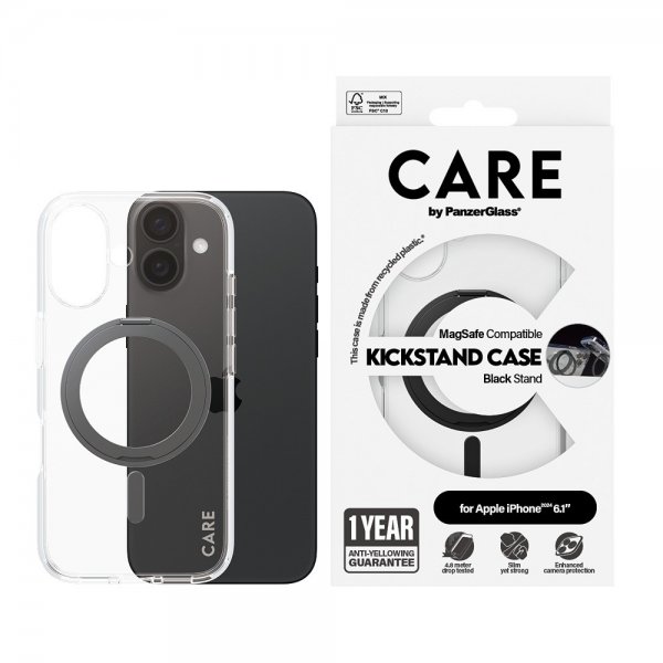 iPhone 16 Case Kickstand MagSafe Black