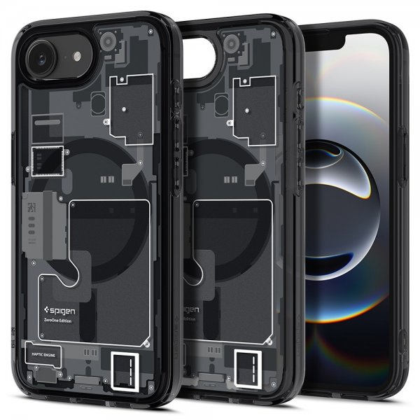 iPhone 16e/iPhone 17e Case Ultra Hybrid Zero One MagFit Black