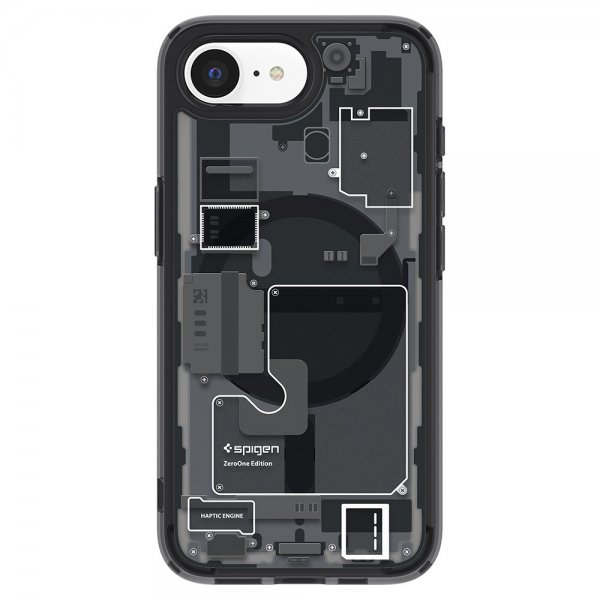 iPhone 16e/iPhone 17e Case Ultra Hybrid Zero One MagFit Black