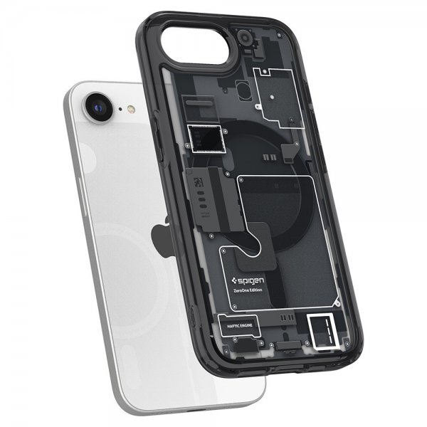 iPhone 16e/iPhone 17e Case Ultra Hybrid Zero One MagFit Black