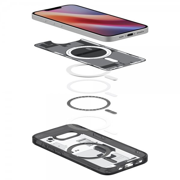 iPhone 16e/iPhone 17e Case Ultra Hybrid Zero One MagFit Black