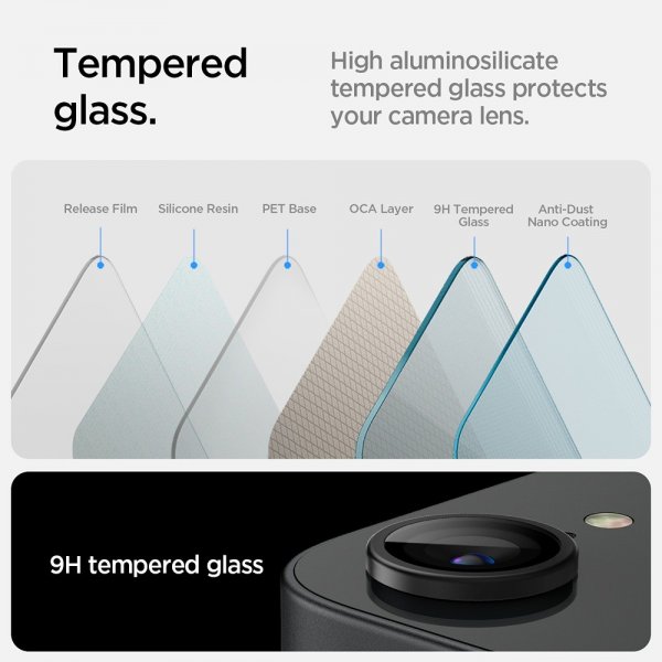 iPhone 16e/17e Camera Protector GLAS.tR EZ Fit Optik Pro 2-pack