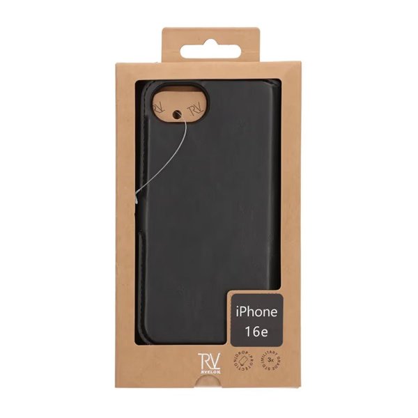iPhone 16e/17e Cover Detachable Wallet Case Black