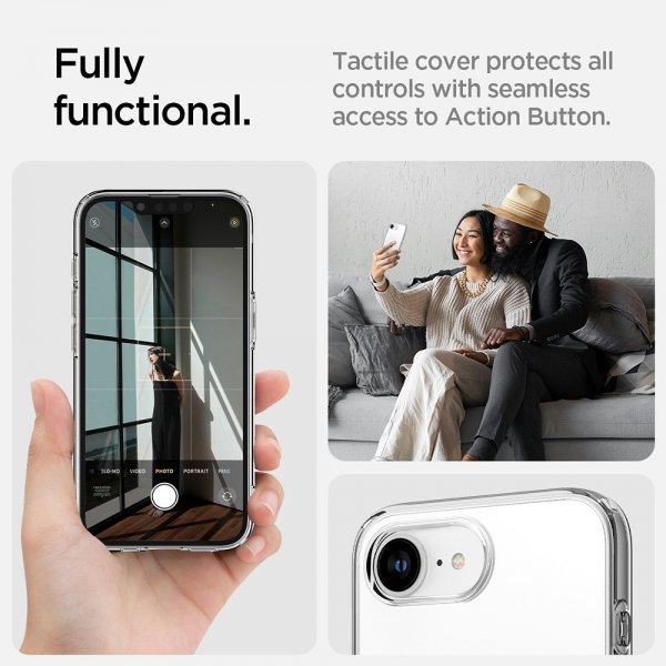 iPhone 16e/17e Case Liquid Crystal MagFit Clear White