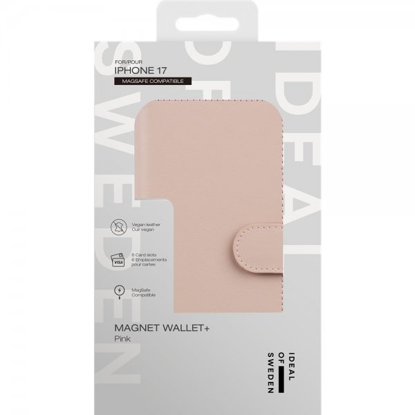 iPhone 17 Cover Magnet Wallet+ MagSafe Pink