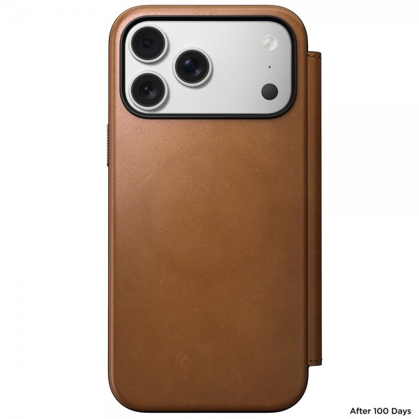 iPhone 17 Pro Max Cover Modern Leather Folio English Tan