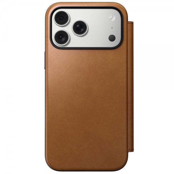 iPhone 17 Pro Max Cover Modern Leather Folio English Tan