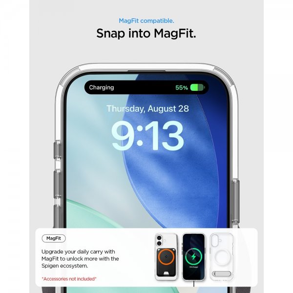 iPhone 17 Case Ultra Hybrid S MagFit Clear White