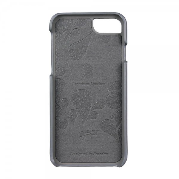 iPhone 6/6S/7/8/SE Case Genuine Leather Grey
