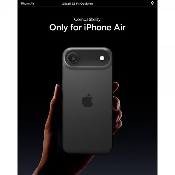 iPhone Air Camera Protector GLAS.tR EZ Fit Optik Pro 2-pack Black