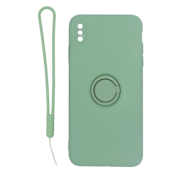 iPhone X/iPhone Xs Case with Ringholder Green