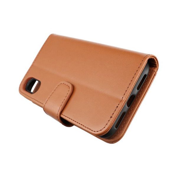 iPhone X/iPhone Xs Cover Foldable Card Slot Brown