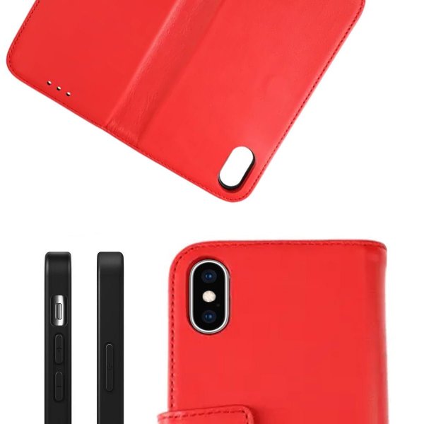 iPhone X/iPhone Xs Cover Genuine Leather Red