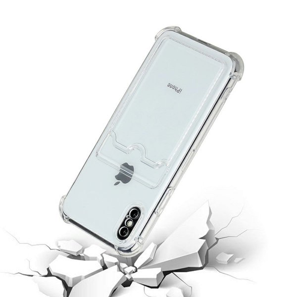 iPhone X/iPhone Xs Case Card Holder Shockproof Transparent
