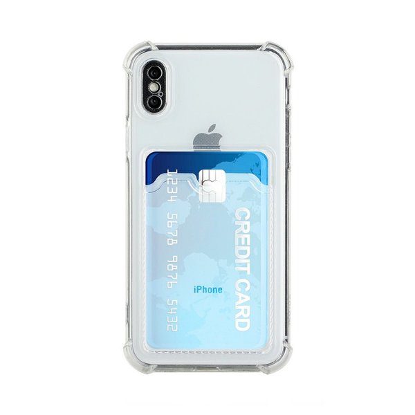 iPhone X/iPhone Xs Case Card Holder Shockproof Transparent