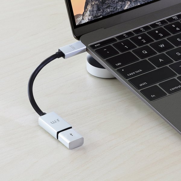 Adapter USB-C to USB AluCable Black Silver