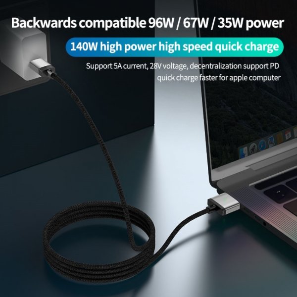 Cable 2m 140W USB-C to MagSafe 3 Grey