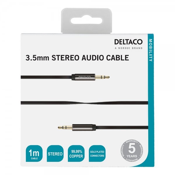 Cable 3.5mm Stereo Audio Cable 1m Black